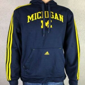 Adidas Michigan Wolverines Pullover Hoodie Sweater Style 8717A 12 Size M